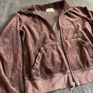 Y2K juicy couture, brown velour jacket